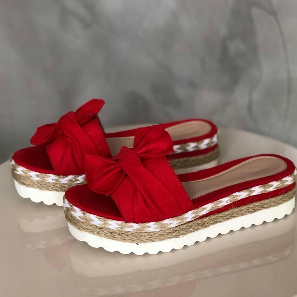 Sandales Femme à Plateforme avec Nœud Décoratif 1