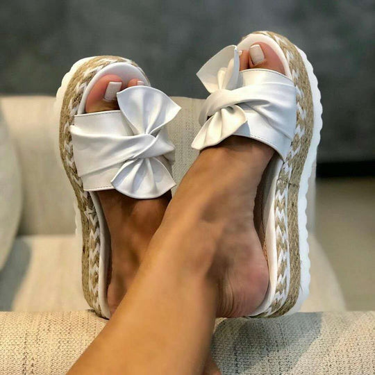 Sandales Femme à Plateforme avec Nœud Décoratif 10