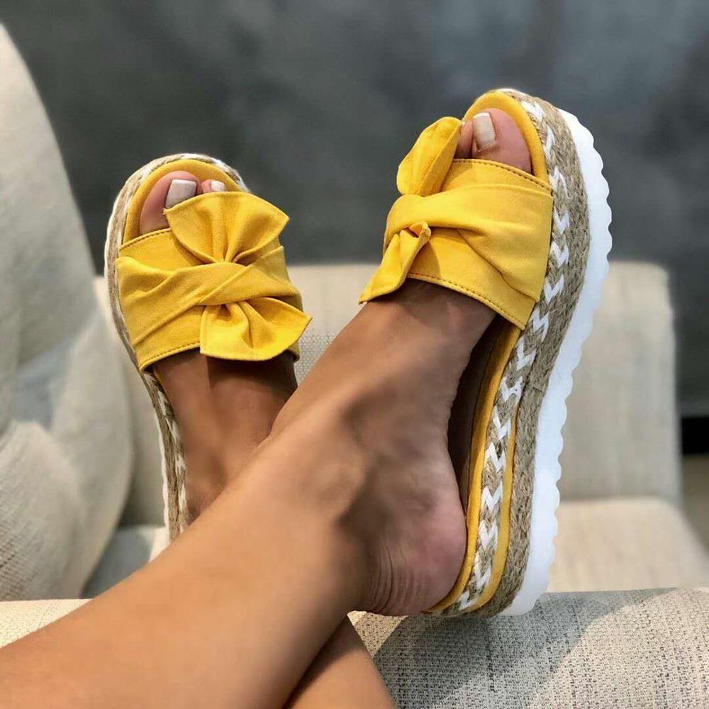 Sandales Femme à Plateforme avec Nœud Décoratif 6