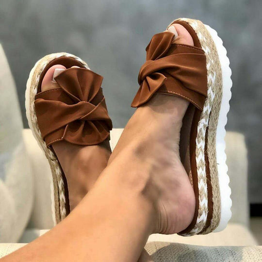 Sandales Femme à Plateforme avec Nœud Décoratif 7