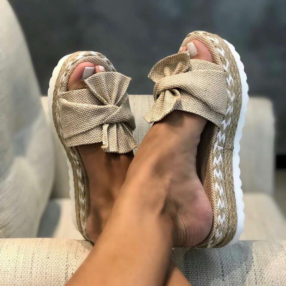 Sandales Femme à Plateforme avec Nœud Décoratif 8