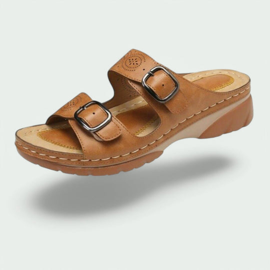 Sandales Femme à Talon Large en Simili Cuir 1