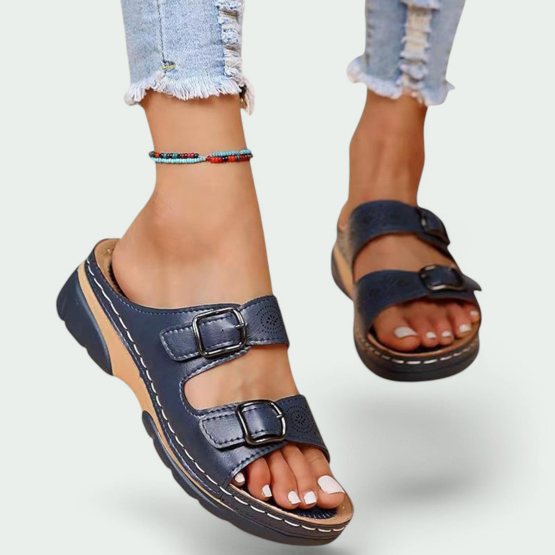 Sandales Femme à Talon Large en Simili Cuir 4