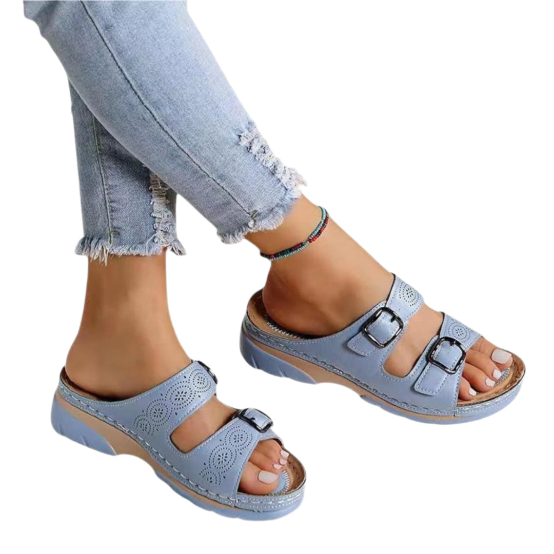Sandales Femme à Talon Large en Simili Cuir 5