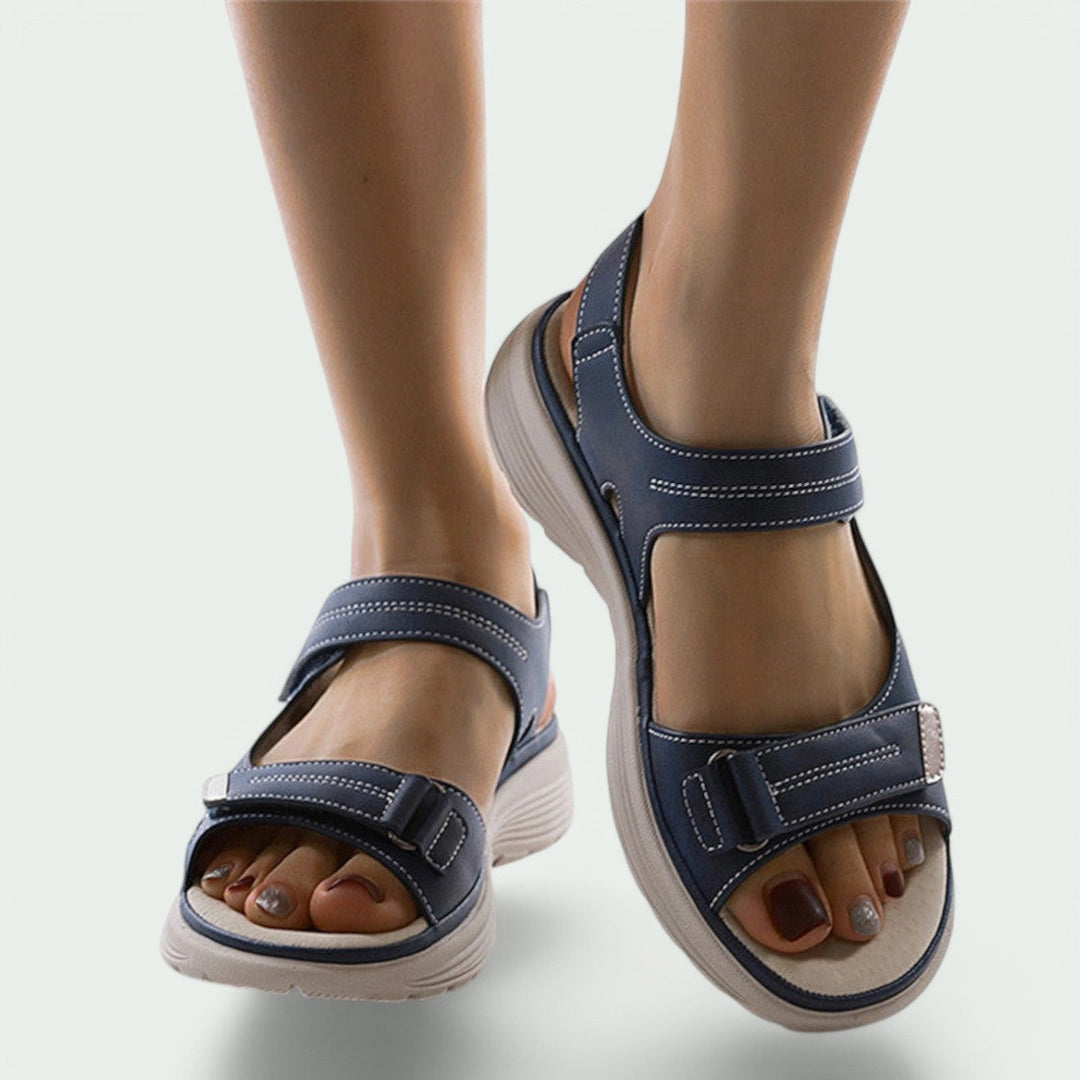 Sandales Femmes Confortables Velcro Tissu Respirant Semelle Antidérapante 1
