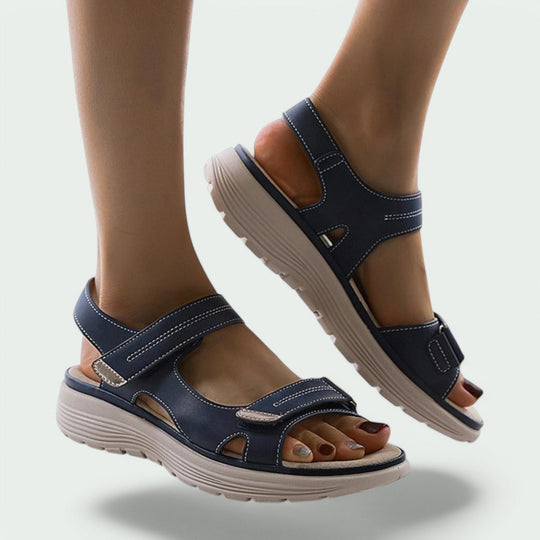 Sandales Femmes Confortables Velcro Tissu Respirant Semelle Antidérapante 2