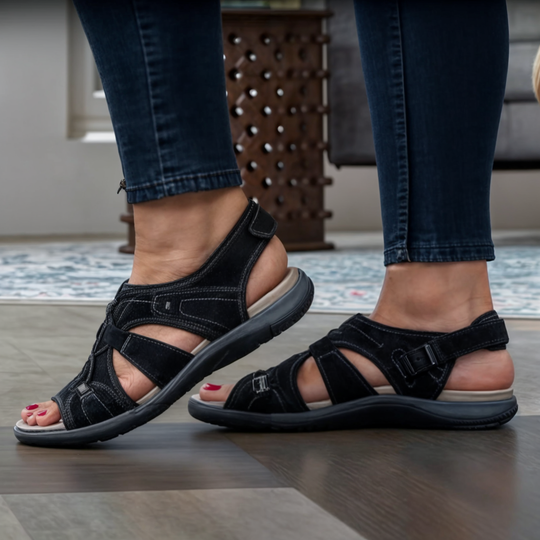 Sandales Femmes Ouvertes à Bout Rond Modernes 2
