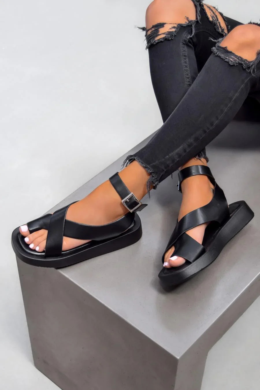 Sandales Gladiateur Épaisses pour Femmes, Style Tendance 4