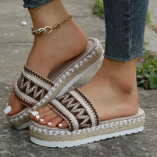 Sandales Orthopédiques pour Femmes Design Tissé 2