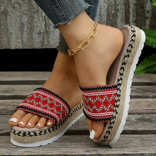 Sandales Orthopédiques pour Femmes Design Tissé 4