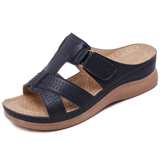 Sandales Pour Femmes À Enfiler Style Bohème Avec Talon Compensé 0