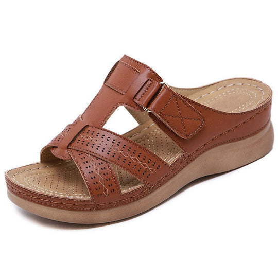 Sandales Pour Femmes À Enfiler Style Bohème Avec Talon Compensé 2