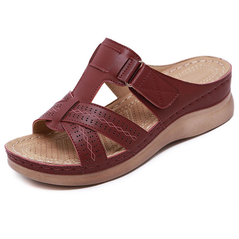 Sandales Pour Femmes À Enfiler Style Bohème Avec Talon Compensé 4