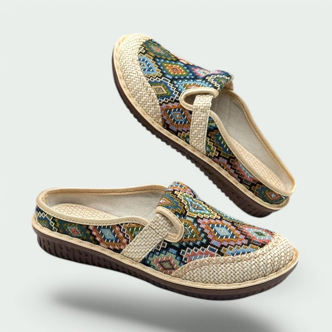Sandales à Talon Plateforme pour Femmes en Tissu Respirant 2