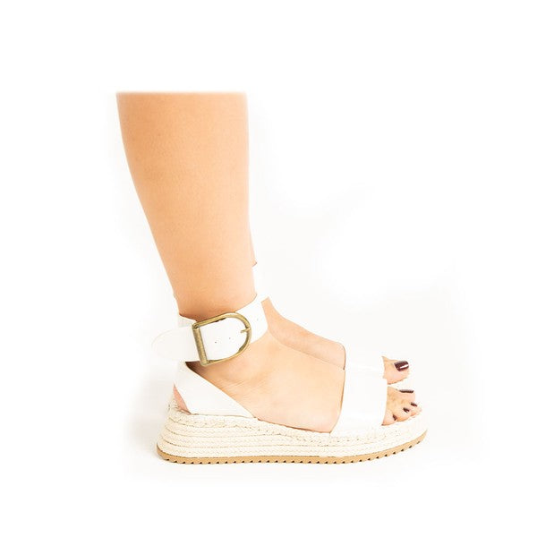 Sandales à Talon Wedge avec Bride de Cheville pour Femme 1