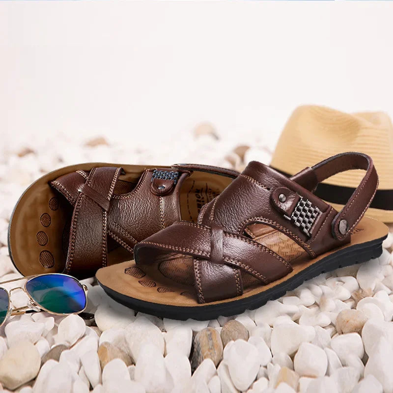 Sandales pour Hommes en Cuir Respirant 0