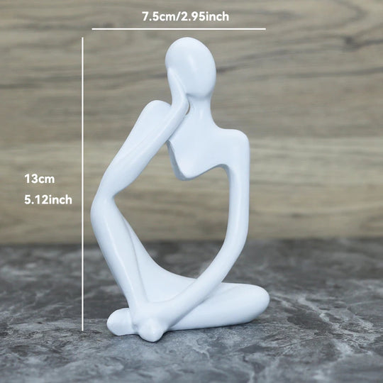 Sculpture Abstraite de Penseur en Résine pour Décoration 10