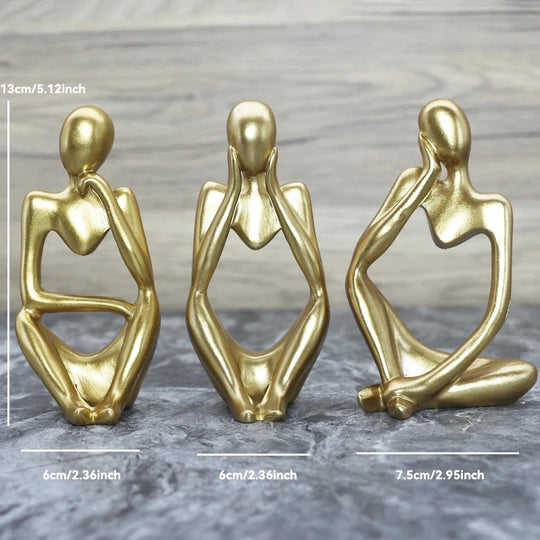 Sculpture Abstraite de Penseur en Résine pour Décoration 12