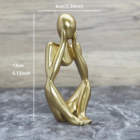 Sculpture Abstraite de Penseur en Résine pour Décoration 13