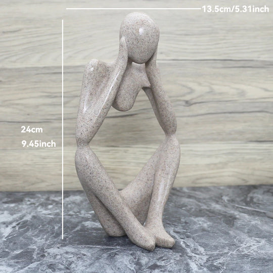 Sculpture Abstraite de Penseur en Résine pour Décoration 14