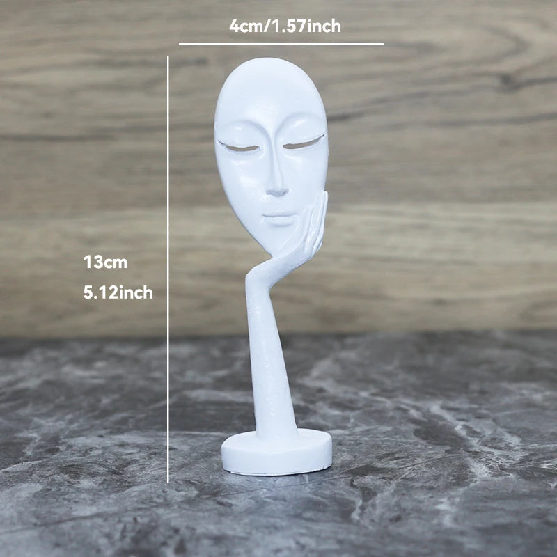 Sculpture Abstraite de Penseur en Résine pour Décoration 15