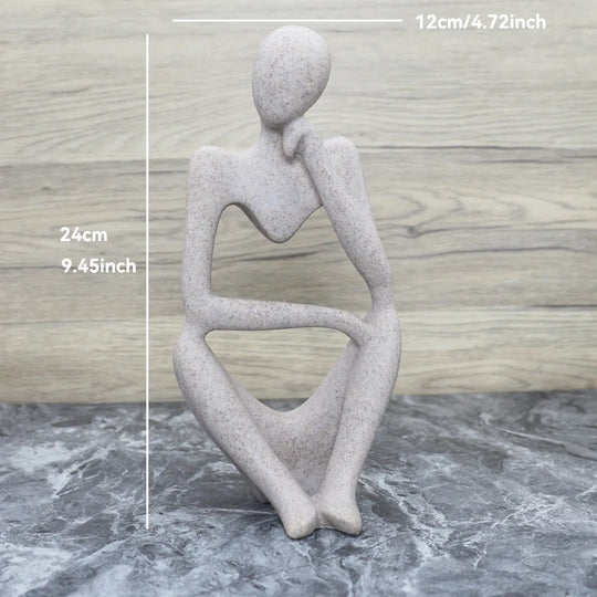 Sculpture Abstraite de Penseur en Résine pour Décoration 18