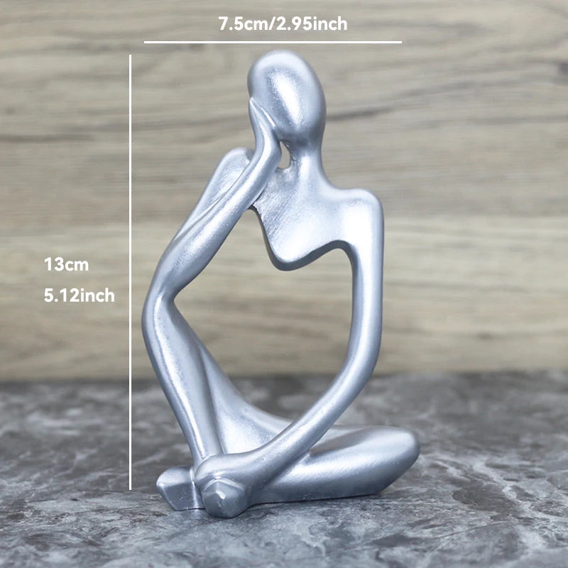 Sculpture Abstraite de Penseur en Résine pour Décoration 21