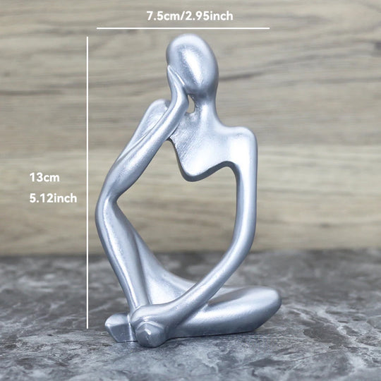 Sculpture Abstraite de Penseur en Résine pour Décoration 21