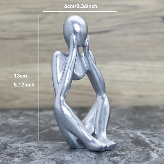Sculpture Abstraite de Penseur en Résine pour Décoration 23