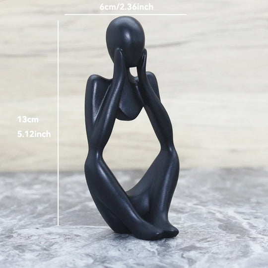 Sculpture Abstraite de Penseur en Résine pour Décoration 24