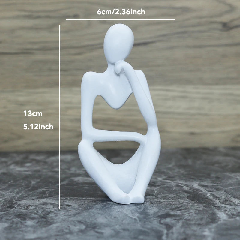 Sculpture Abstraite de Penseur en Résine pour Décoration 28