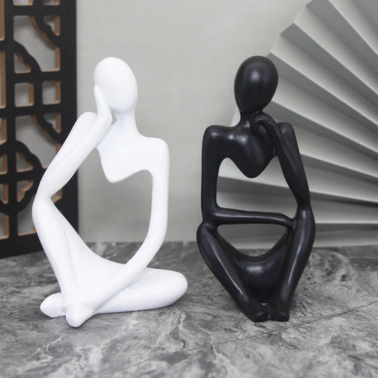 Sculpture Abstraite de Penseur en Résine pour Décoration 3