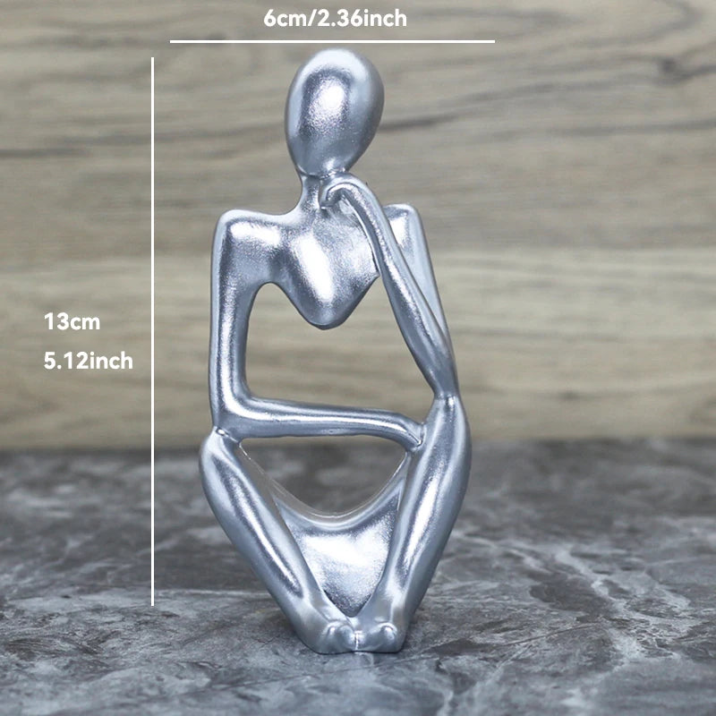 Sculpture Abstraite de Penseur en Résine pour Décoration 33