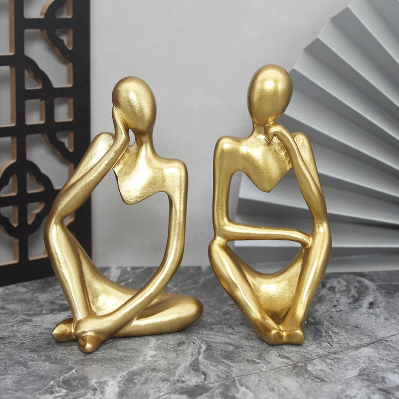Sculpture Abstraite de Penseur en Résine pour Décoration 4