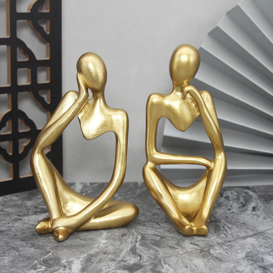 Sculpture Abstraite de Penseur en Résine pour Décoration 4