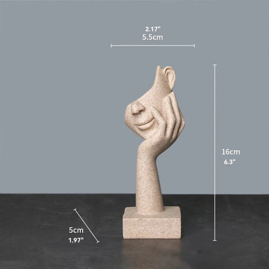 Sculpture Abstraite de Penseur en Résine pour Décoration 7