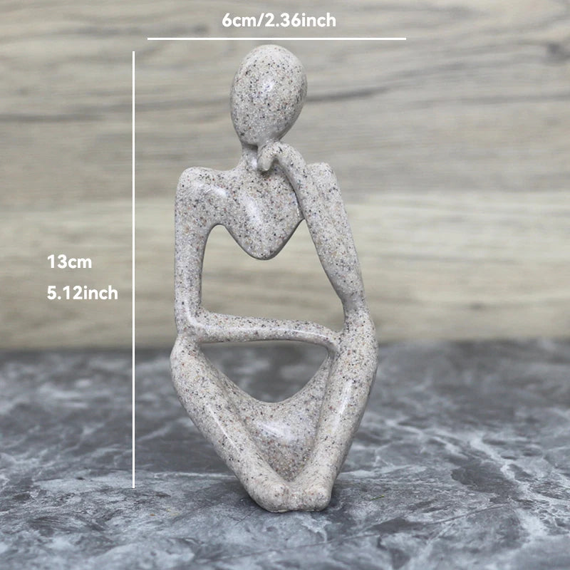 Sculpture Abstraite de Penseur en Résine pour Décoration 8