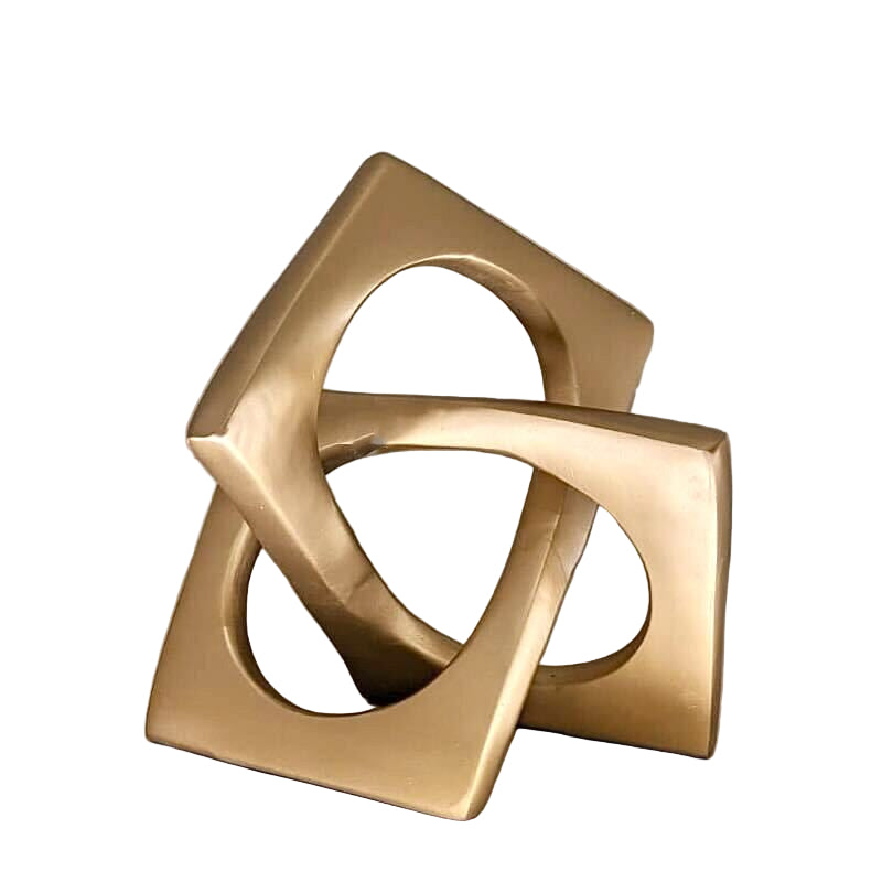 Sculpture Décorative en Or Moderne 0