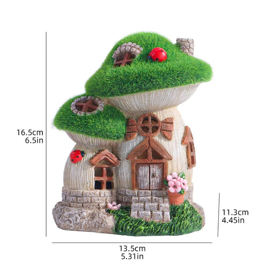 Sculpture de Maison Champignon Décorative pour Jardin 6