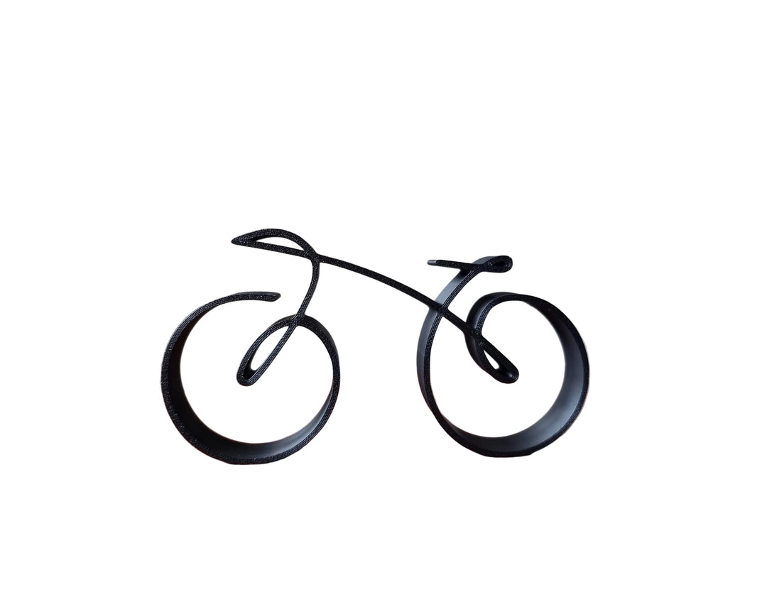 Sculpture de Vélo Minimaliste en Fil 0