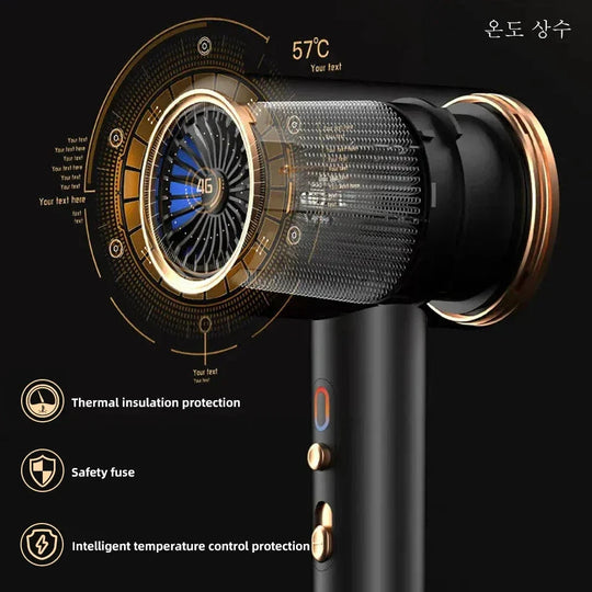 Sèche-cheveux Ionique 2400W avec Air Chaud et Froid 8