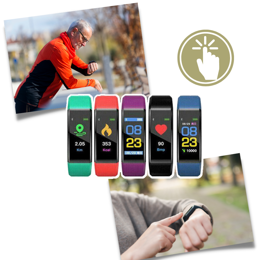 Montre connectée pour seniors avec suivi de la santé et fonctions de fitness