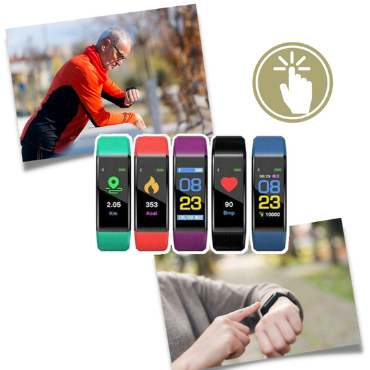 Montre connectée pour seniors avec suivi de la santé et fonctions de fitness