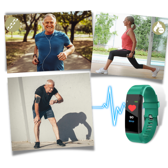Montre connectée pour seniors avec suivi de la santé et fonctions de fitness