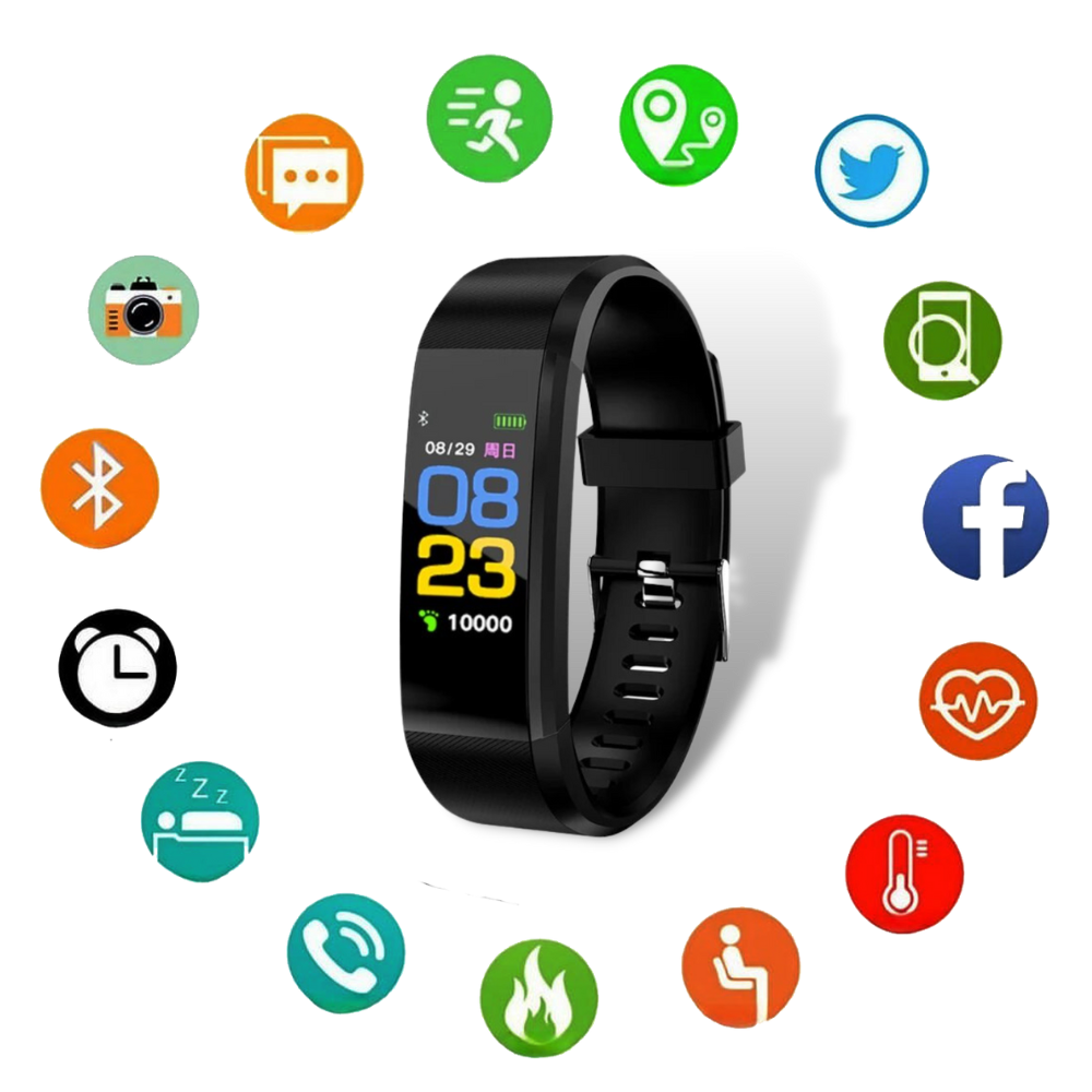 Montre connectée pour seniors avec suivi de la santé et fonctions de fitness