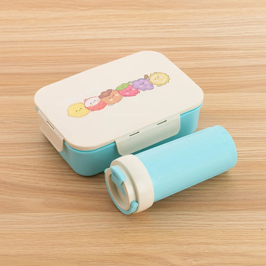 Set de Boîte à Lunch Illustrée pour Enfants - Boîte à Gouter Pratique et Colorée 10