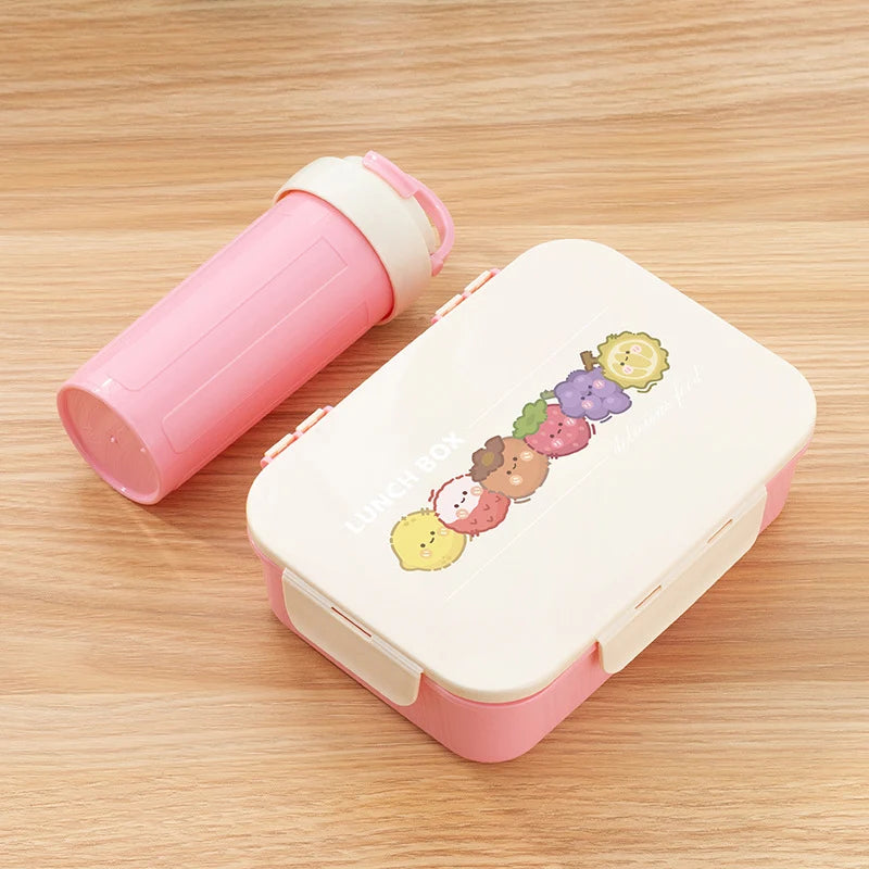 Set de Boîte à Lunch Illustrée pour Enfants - Boîte à Gouter Pratique et Colorée 2