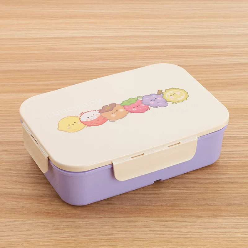 Set de Boîte à Lunch Illustrée pour Enfants - Boîte à Gouter Pratique et Colorée 8