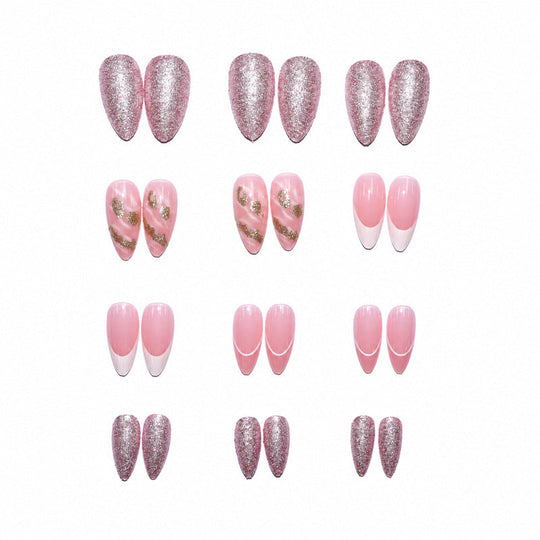 Set de Nail Art Femme avec Motifs Floraux et Paillettes 3