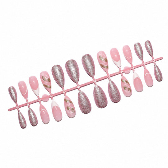 Set de Nail Art Femme avec Motifs Floraux et Paillettes 5